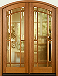 Facroy Direct Doors Arch Top Mahogany French Pair