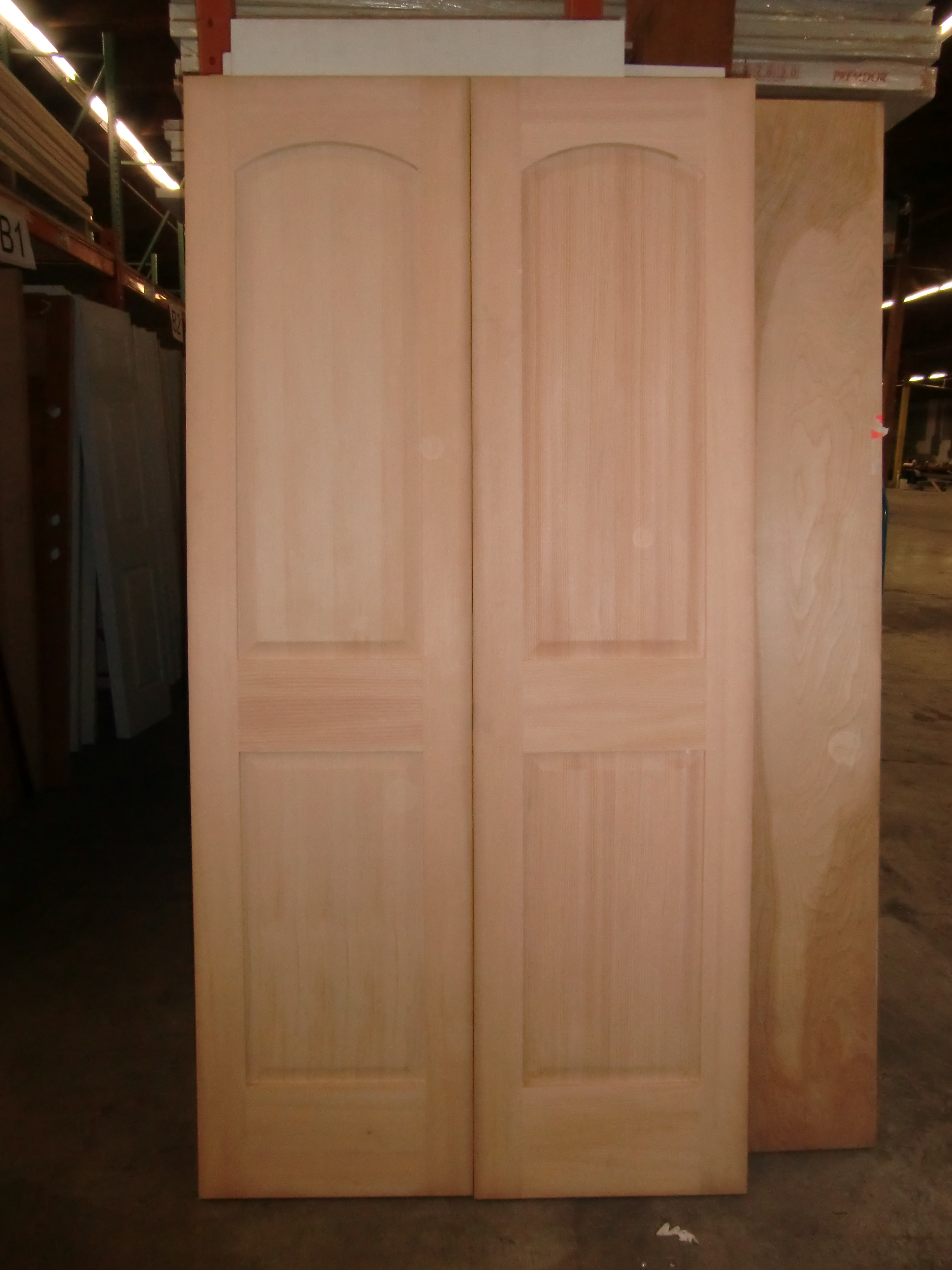 Facroy Direct Doors 2 PANEL HEMLOCKBIFOLD PANELS ARCH TOP RAISED PANEL