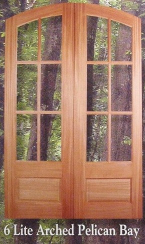 Facroy Direct Doors Pellican Bay Mahogany Pairs with Mahogany Jambs