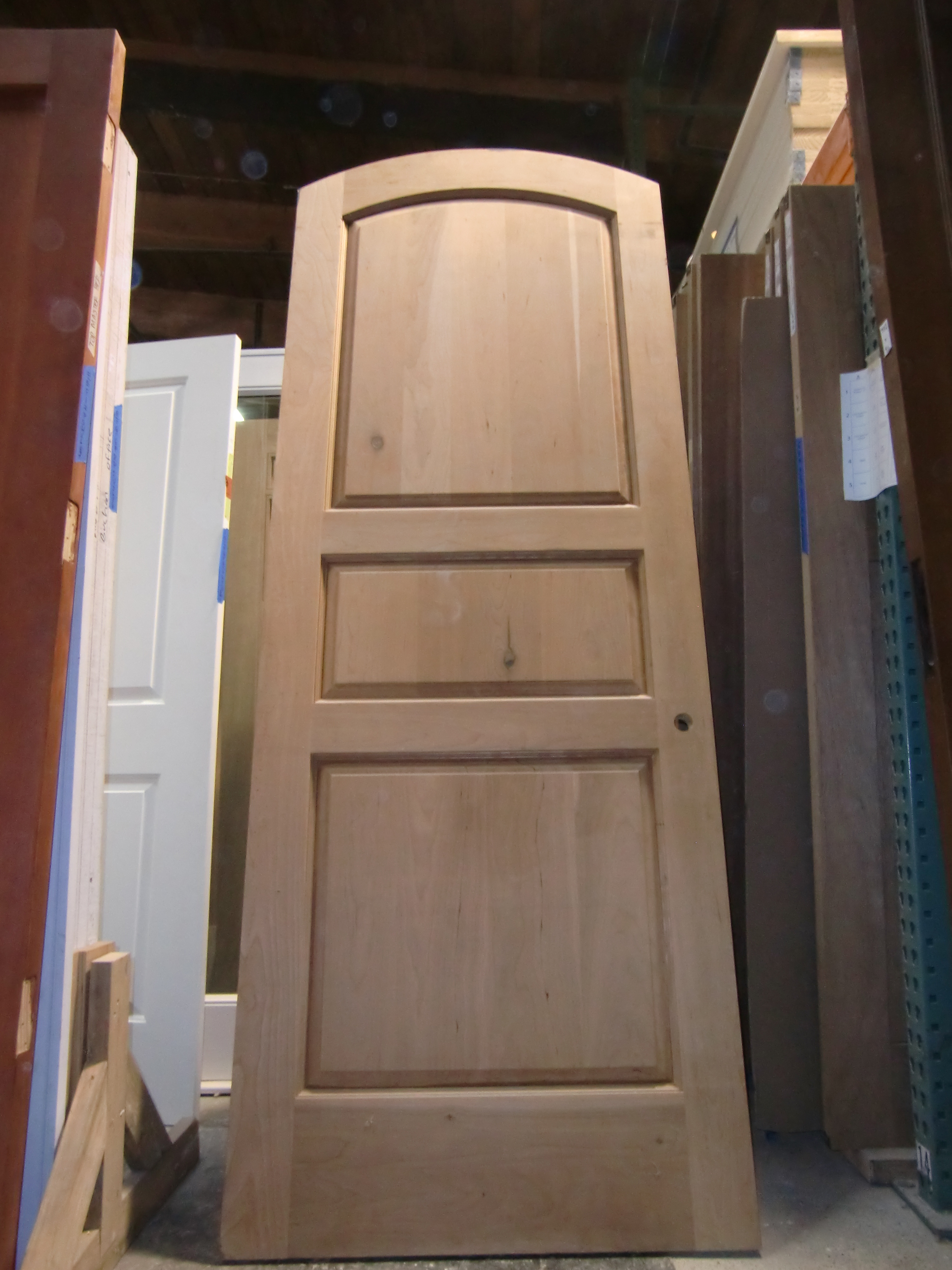 Facroy Direct Doors Exterior Solid Cherry 3 Panel