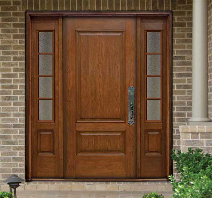 Facroy Direct Doors SASHED FIBERGLASS  2 PANEL FULLY SASHED  4 LITE SDL WITH BOTTOM KICK
