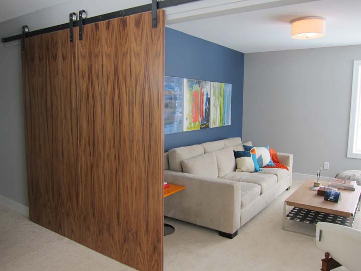 Facroy Direct Doors Barn Black Walnut run vertically
