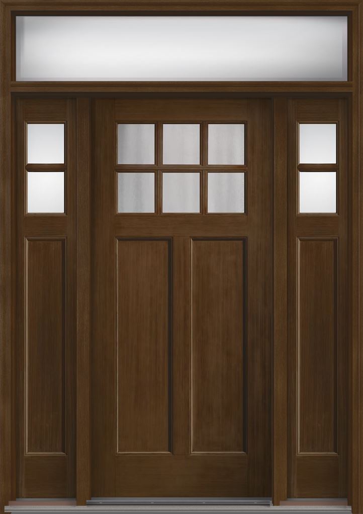 Facroy Direct Doors FIBERGLASS FIR GRAIN SDS PREFINISHED IN MAHOGANY TINT