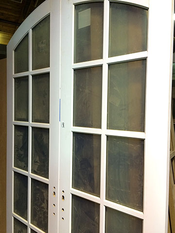 Facroy Direct Doors PAIR OF CLAD WHITE ARCH TOPS