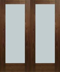 Facroy Direct Doors EXTERIOR FRENCH VG FIR SHAKER ONE LITE WHITE LAMI PAIR
