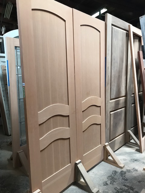 Facroy Direct Doors CURVY PAIR OF 3 PANEL FIR EXTERIOR ARCH TOP