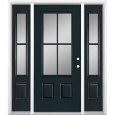 Facroy Direct Doors FIBERGLASS 1 PANEL BOTTOM 4 LITE TOP SDS UNIT WITH SASHED SIDELITES