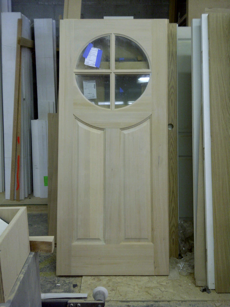 Facroy Direct Doors ROUND TOP GLASS IN SQUARE TOP DOOR