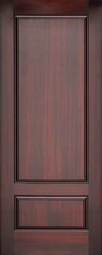 Facroy Direct Doors MAHOGANY 2 PANEL FIBERGLASS DOOR