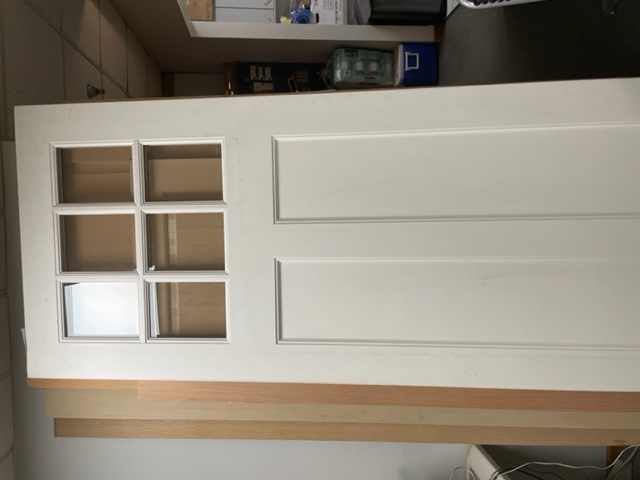 Facroy Direct Doors EXTERIOR FIBERGLASS PAINT GRADE 2 PANEL 6 LITE SDL 36964