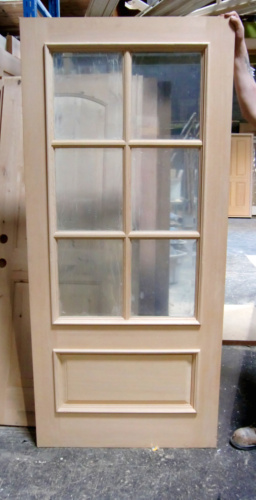 Facroy Direct Doors EXTERIOR ENGINEERED HEMLOCK 1 PANEL RAISED PANEL 6 LITE TDL