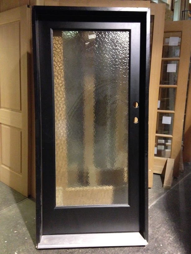 Facroy Direct Doors EXTERIOR ENGINEERED HEMLOCK FULL ONE LITE GRANITE GLASS PREHUNG