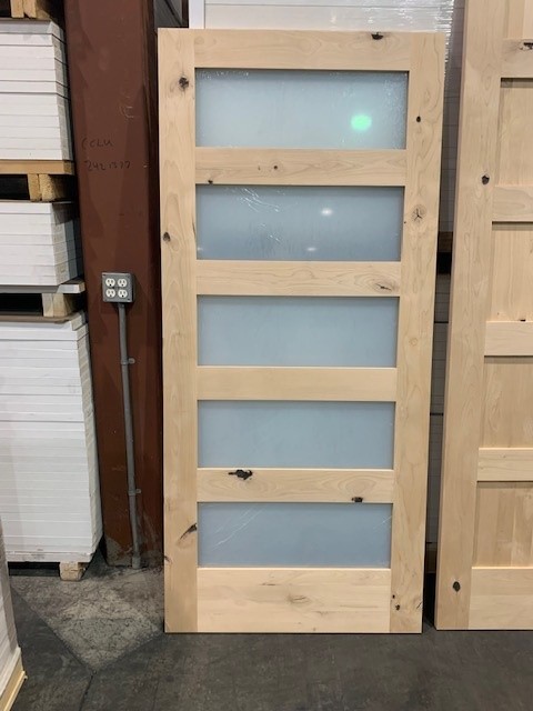 Facroy Direct Doors KNOTTY ALDER  FULL 5 LIGHT SHAKER WHITE LAMINATE